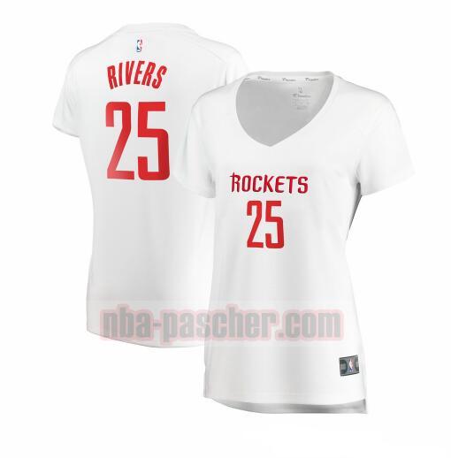 Maillot Houston Rockets Femme Austin Rivers 25 association edition Blanc