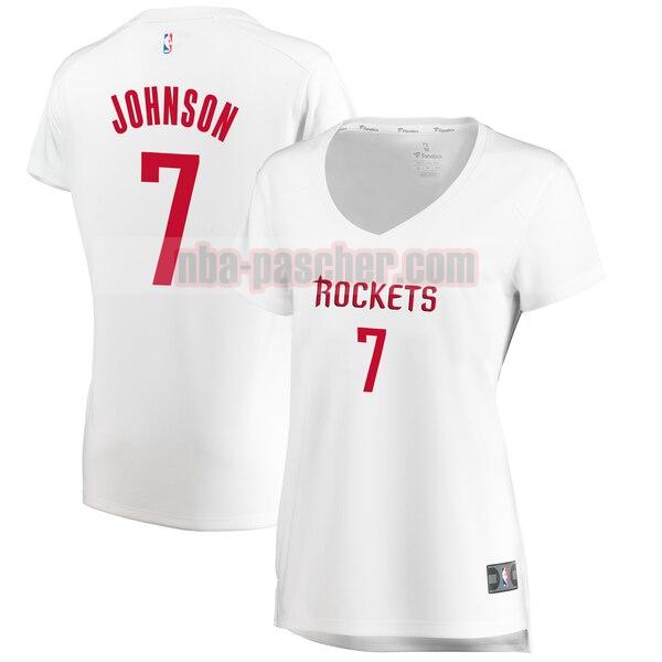 Maillot Houston Rockets Femme Joe Johnson 7 association edition Blanc