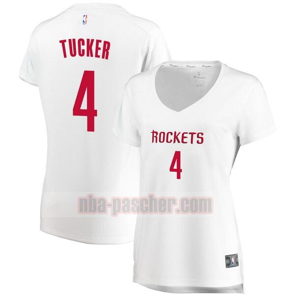 Maillot Houston Rockets Femme PJ Tucker 4 association edition Blanc