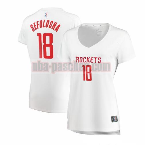 Maillot Houston Rockets Femme Thabo Sefolosha 18 association edition Blanc