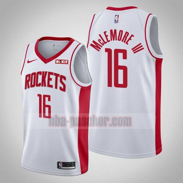 Maillot Houston Rockets Homme Ben Mclemore 16 2020-21 saison déclaration blanc