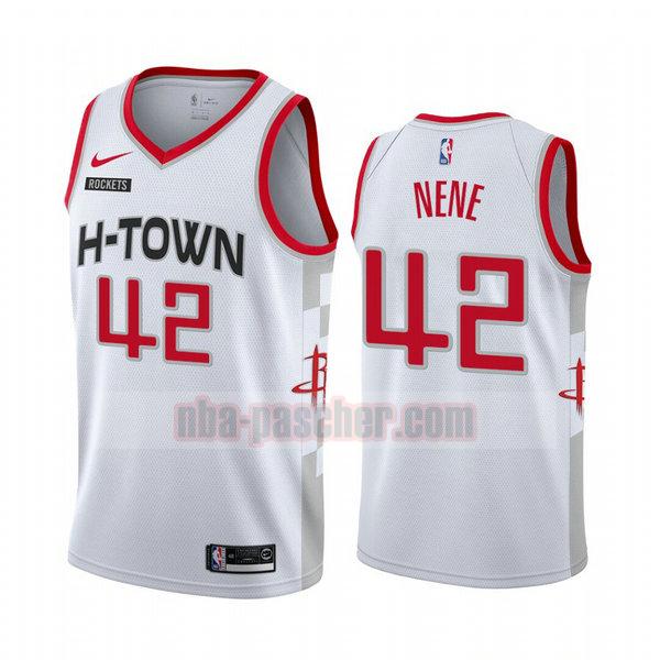 Maillot Houston Rockets Homme Nene Hilario 42 2020-21 saison déclaration blanc