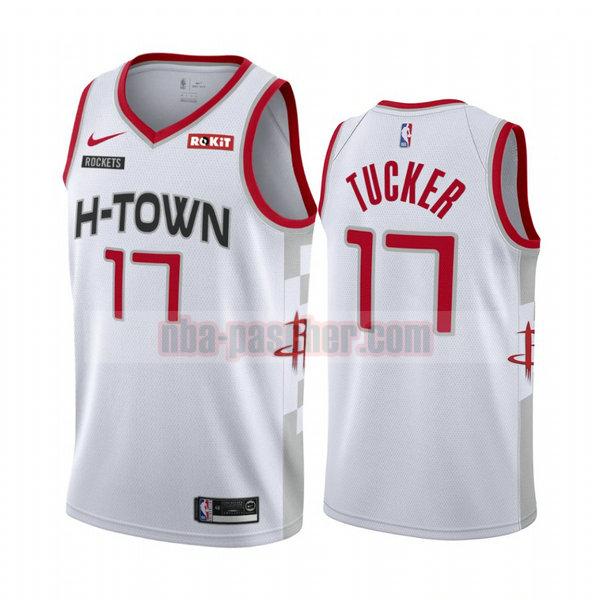 Maillot Houston Rockets Homme P.J. Tucker 77 2020-21 saison déclaration blanc