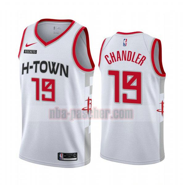 Maillot Houston Rockets Homme Tyson Chandler 79 2020-21 saison déclaration blanc