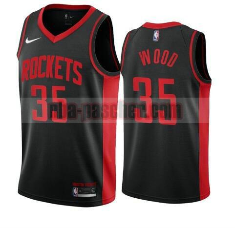 maillot Houston Rockets homme Christian Wood 35 2020-21 Earned Edition Swingman noir