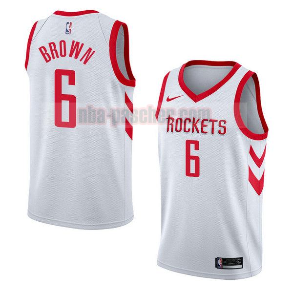 maillot houston rockets homme Bobby Marron 6 association 2018 blanc