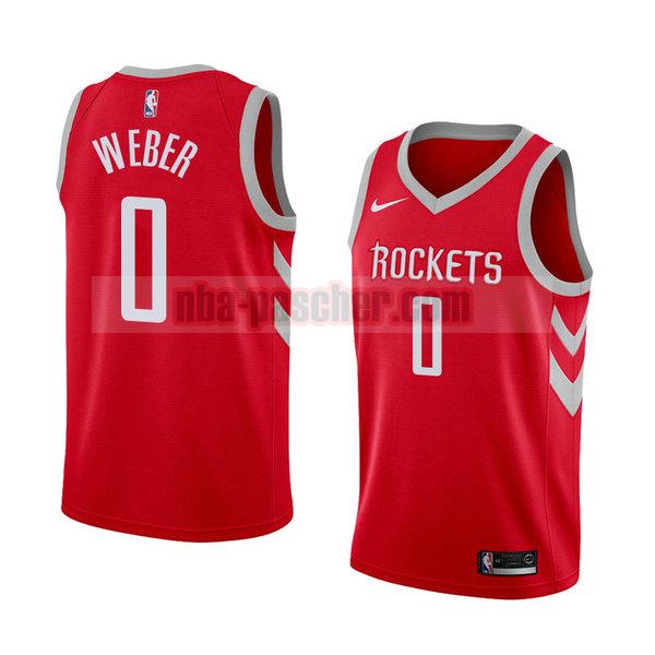 maillot houston rockets homme Briante Weber 0 icône 2018 rouge