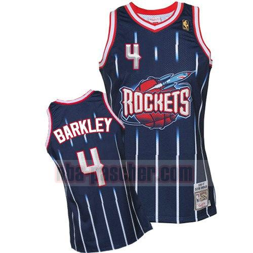 maillot houston rockets homme Charles Barkley 4 rétro bleu