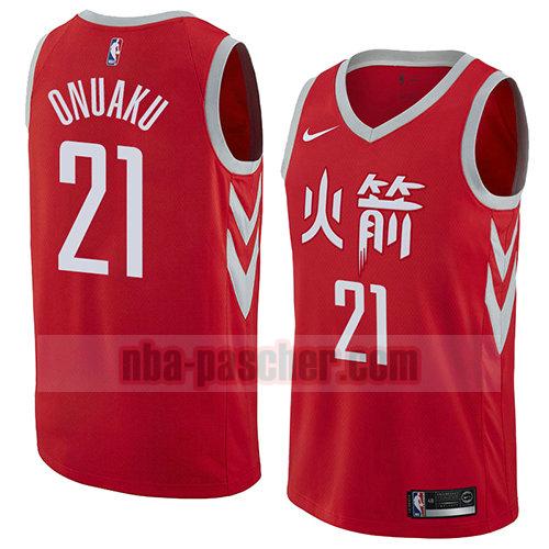 maillot houston rockets homme Chinanu Onuaku 21 ville 2018 rouge