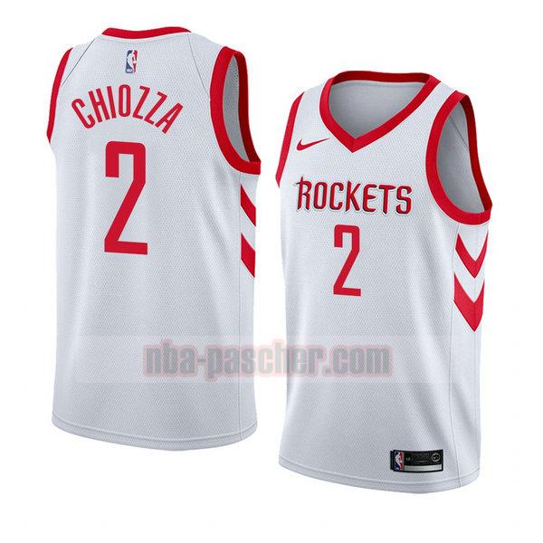 maillot houston rockets homme Chris Chiozza 2 association 2018 blanc