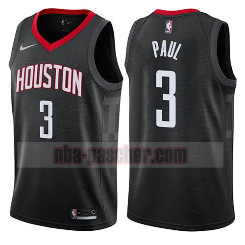 maillot houston rockets homme Chris Paul 3 2017-18 noir