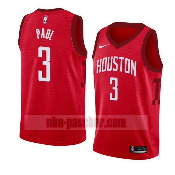 maillot houston rockets homme Chris Paul 3 earned 2018-19 rouge