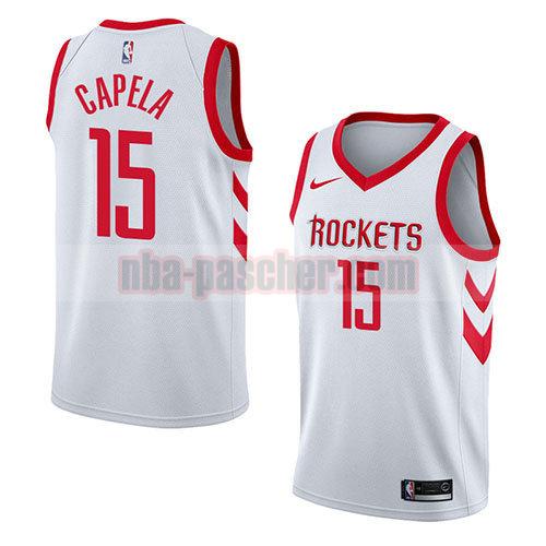 maillot houston rockets homme Clint Capela 15 association 2018 blanc