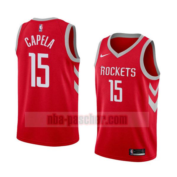 maillot houston rockets homme Clint Capela 15 icône 2018 rouge