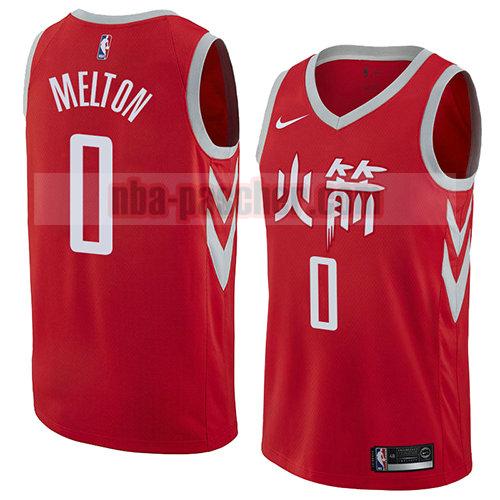 maillot houston rockets homme De'Anthony Melton 0 ville 2017-18 rouge