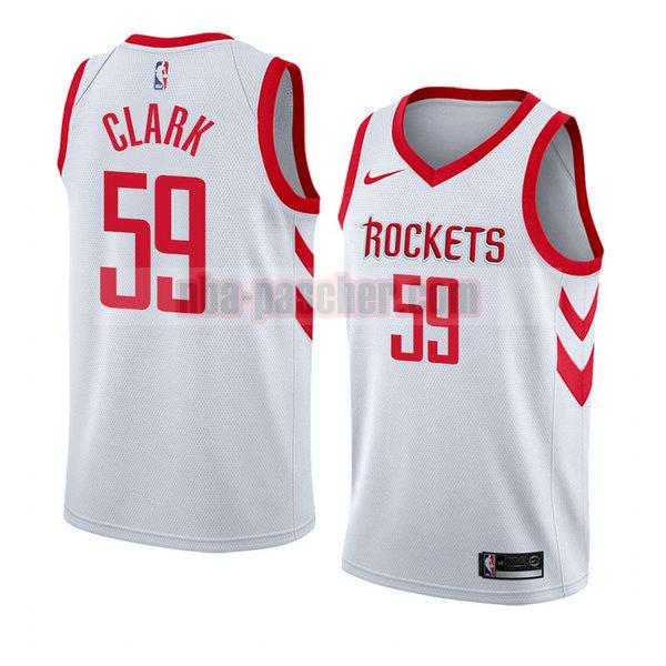 maillot houston rockets homme Gary Clark 59 association 2018 blanc