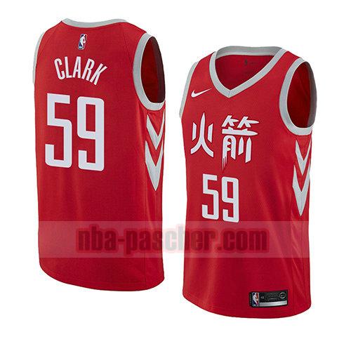 maillot houston rockets homme Gary Clark 59 ville 2018 rouge