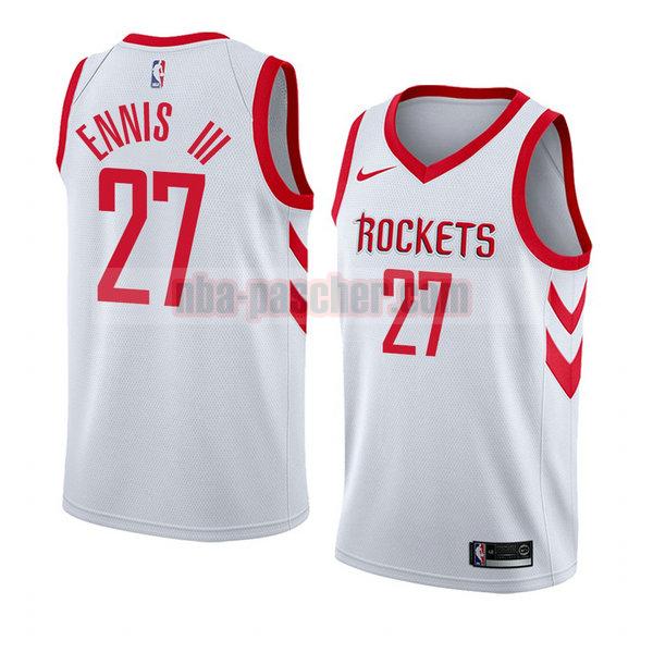 maillot houston rockets homme James Ennis III 27 association 2018 blanc