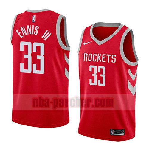 maillot houston rockets homme James Ennis III 33 icône 2018 rouge