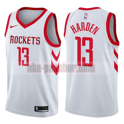 maillot houston rockets homme James Harden 13 2017-18 blanc