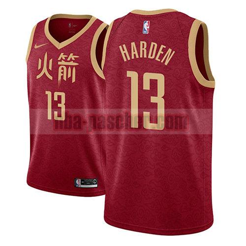 maillot houston rockets homme James Harden 13 ville 2018-19 rouge