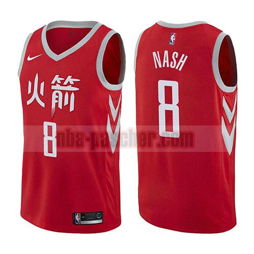 maillot houston rockets homme Le'bryan Nash 8 ville 2017-18 rouge