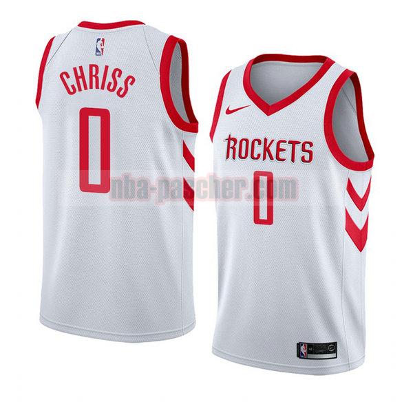 maillot houston rockets homme Marquese Chriss 0 association 2018 blanc