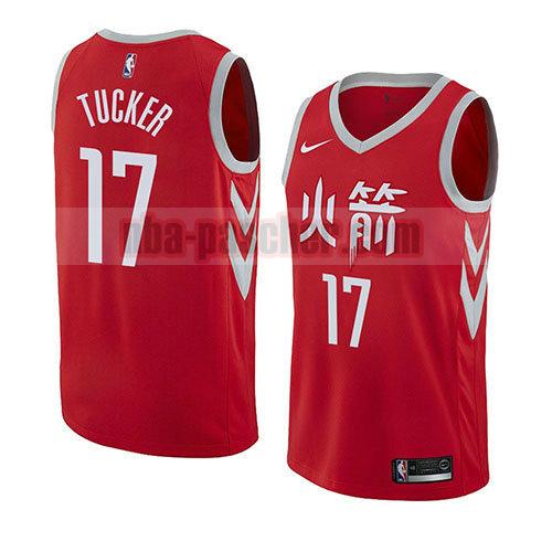 maillot houston rockets homme P.j. Tucker 17 ville 2018 rouge