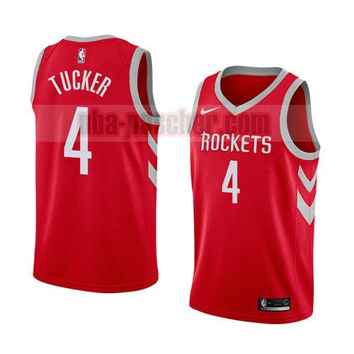 maillot houston rockets homme P.j. Tucker 4 icône 2017-18 rouge