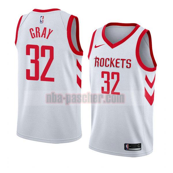 maillot houston rockets homme Rob Gris 32 association 2018 blanc