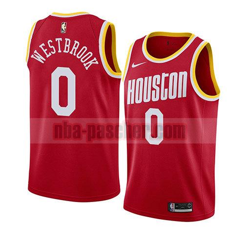 maillot houston rockets homme Russell Westbrook 0 hardwood classics 2019-20 rouge