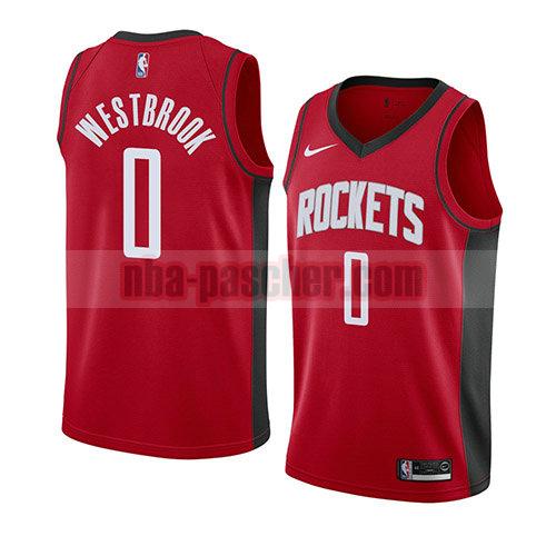 maillot houston rockets homme Russell Westbrook 0 icône 2019-20 rouge