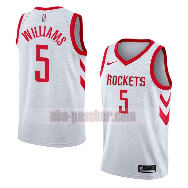 maillot houston rockets homme Troy Williams 5 association 2018 blanc