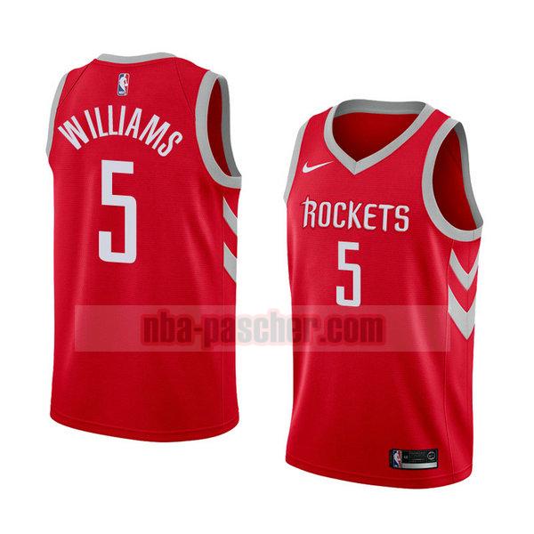 maillot houston rockets homme Troy Williams 5 icône 2018 rouge