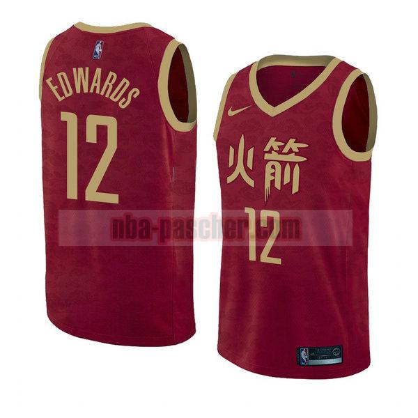 maillot houston rockets homme Vincent Edwards 12 ville 2018-19 rouge