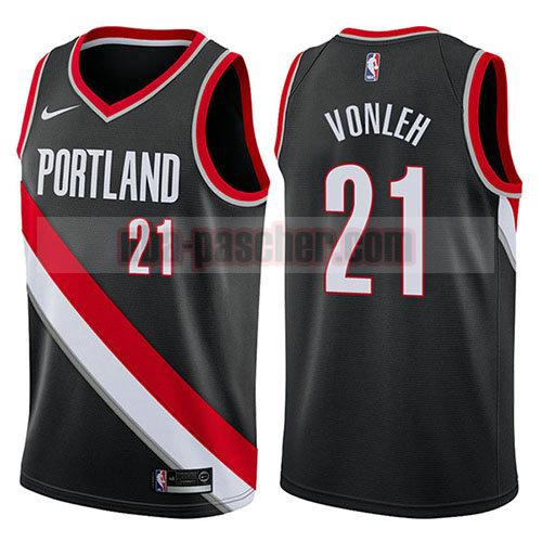 maillot portland trail blazers homme Noah Vonleh 21 swingman icône 2017-18 noir